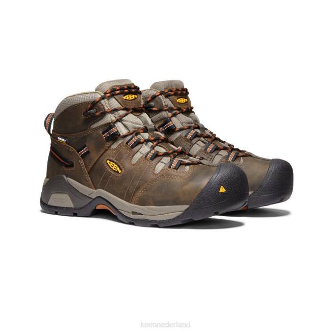 KEEN Detroit xt waterdichte laars (zachte neus) 804T178 schoenen zwart olijf/leer bruin Heren