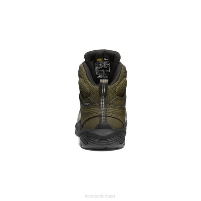 KEEN reno mid kbf waterdicht (koolstofvezel neus) 804T20 schoenen donker olijf/zwart Heren