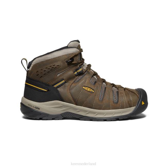 KEEN vuursteen ii laars (stalen neus) 804T185 schoenen cascade bruin/gouden staaf Heren