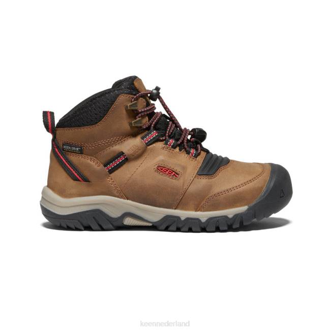 KEEN Ridgeflex waterdichte laars 804T946 schoenen bizons/rode loper Grote kinderen