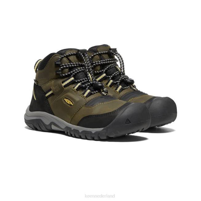 KEEN Ridgeflex waterdichte laars 804T948 schoenen donker olijf/donkere citroen Grote kinderen