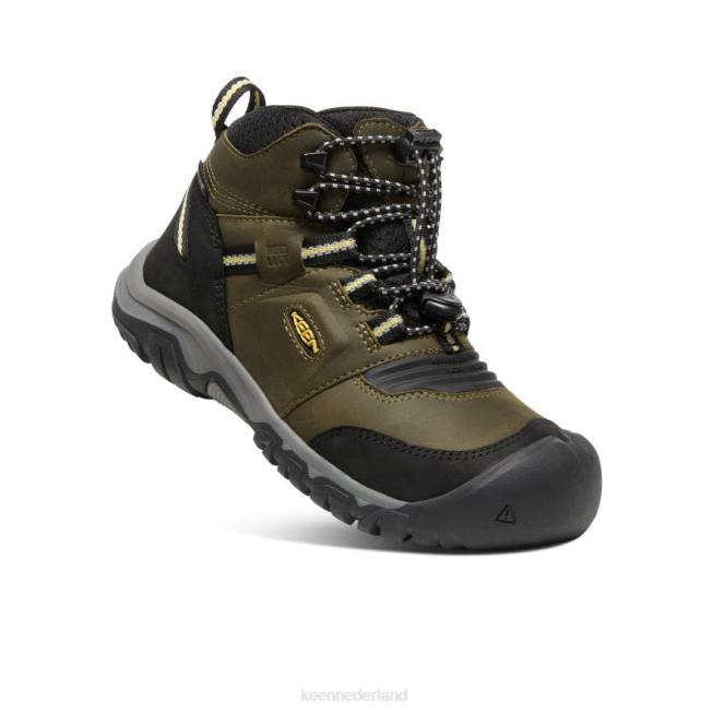 KEEN Ridgeflex waterdichte laars 804T948 schoenen donker olijf/donkere citroen Grote kinderen