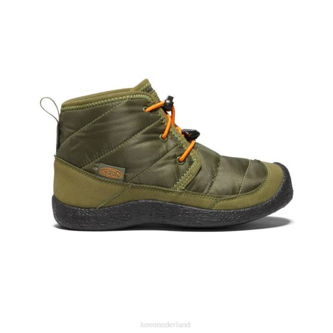 KEEN howser ii waterdichte chukka 804T936 schoenen capulet olijf/roodbruin oranje Grote kinderen