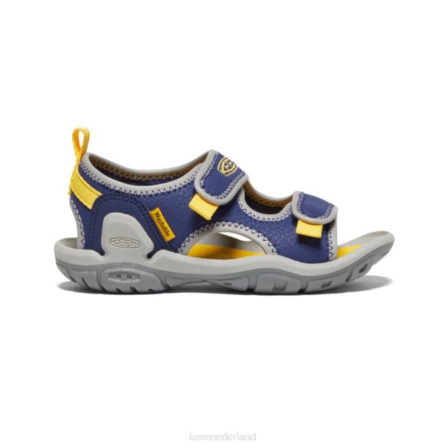 KEEN knotch creek met open teen 804T771 schoenen blauwe diepten/geel kleine kinderen