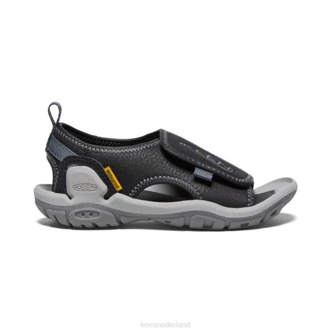 KEEN knotch river met open teen 804T930 schoenen zwart/staalgrijs kleine kinderen