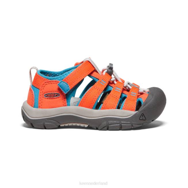 KEEN nieuwpoort h2 804T738 schoenen veiligheidsoranje/fjordblauw kleine kinderen