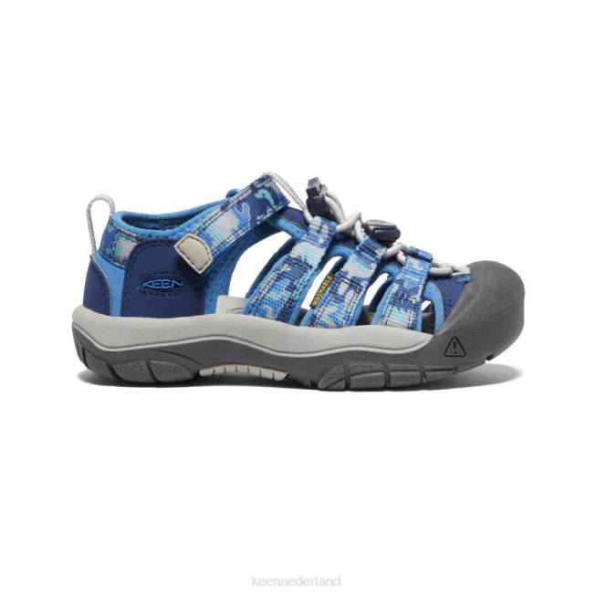 KEEN nieuwpoort h2 804T748 schoenen camouflage/helder kobalt kleine kinderen
