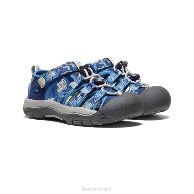 KEEN nieuwpoort h2 804T748 schoenen camouflage/helder kobalt kleine kinderen
