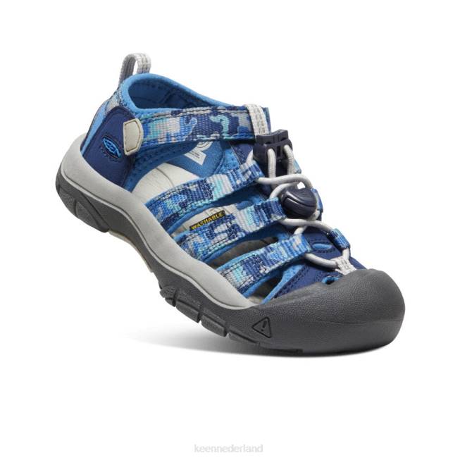 KEEN nieuwpoort h2 804T748 schoenen camouflage/helder kobalt kleine kinderen