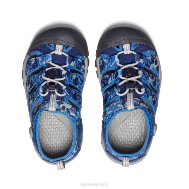 KEEN nieuwpoort h2 804T748 schoenen camouflage/helder kobalt kleine kinderen