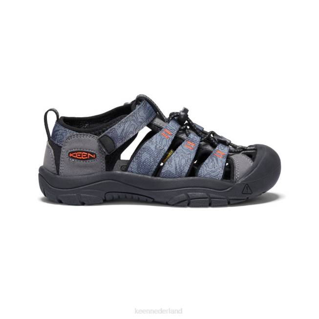 KEEN nieuwpoort h2 804T755 schoenen staalgrijs/zwart Grote kinderen