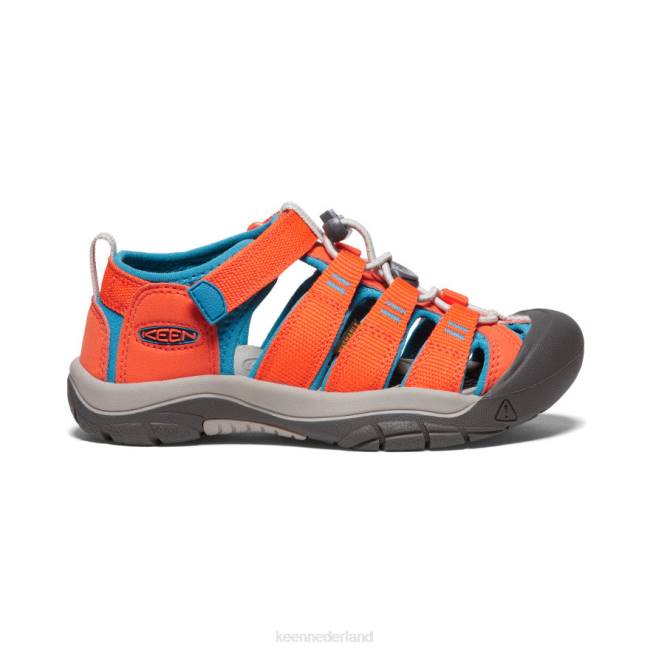 KEEN nieuwpoort h2 804T756 schoenen veiligheidsoranje/fjordblauw Grote kinderen