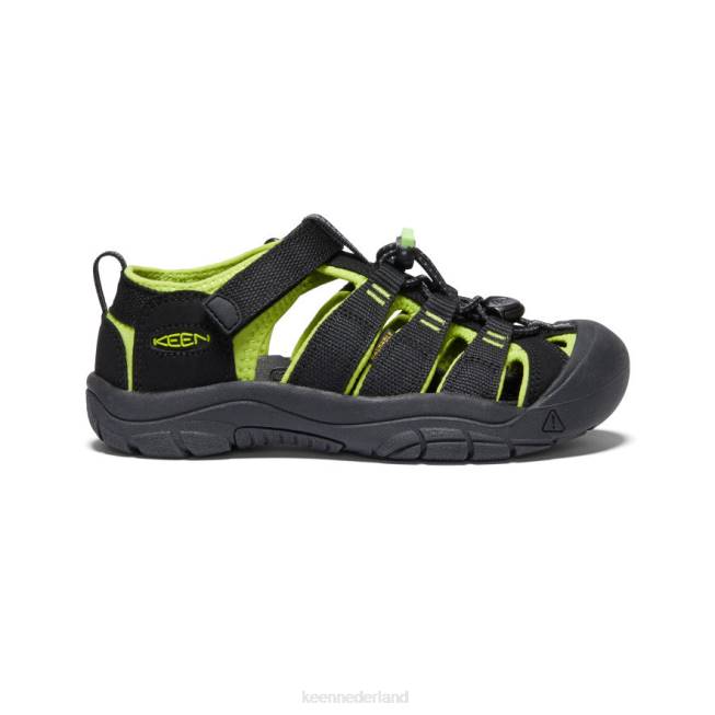KEEN nieuwpoort h2 804T764 schoenen zwart/limoengroen Grote kinderen