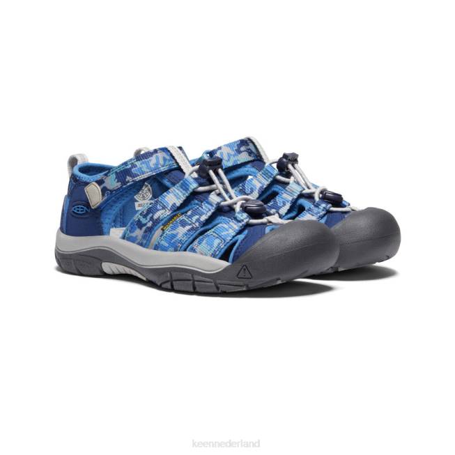 KEEN nieuwpoort h2 804T767 schoenen camouflage/helder kobalt Grote kinderen
