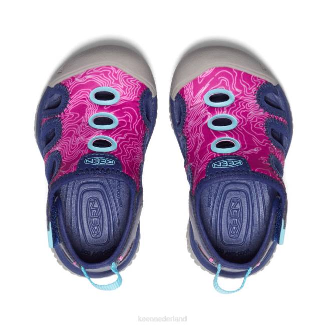 KEEN pijlstaartrog sandaal 804T945 schoenen blauwe diepten/festivalfuchsia peuters