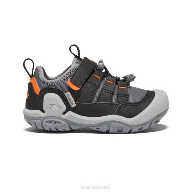 KEEN geknoopte holle sneaker 804T890 schoenen staalgrijs/veiligheidsoranje kleine kinderen