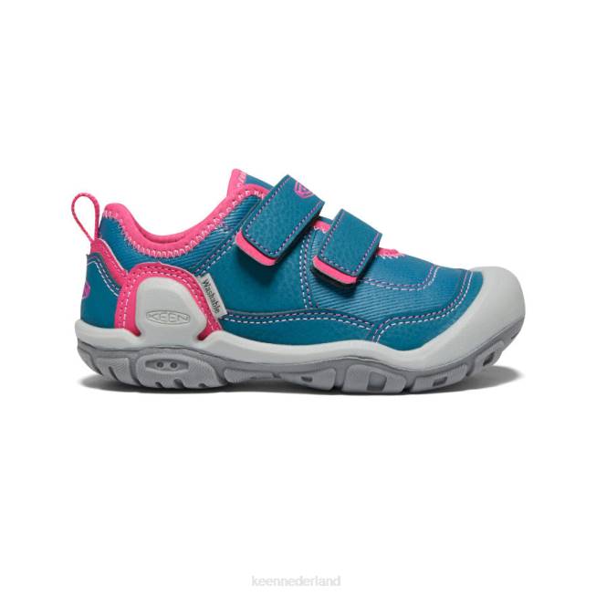 KEEN knotch holle sneaker met dubbele band 804T942 schoenen blauw koraal/roze pauw kleine kinderen