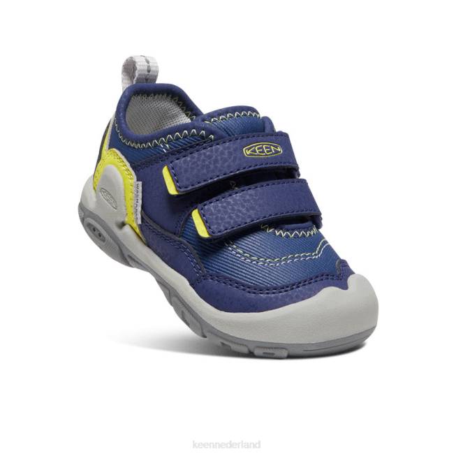 KEEN knotch holle sneaker met dubbele band 804T958 schoenen blauwe diepten/teunisbloem peuters