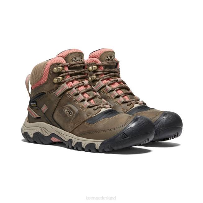 KEEN Ridgeflex waterdichte laars 804T573 schoenen houtwolf/baksteenstof vrouwen