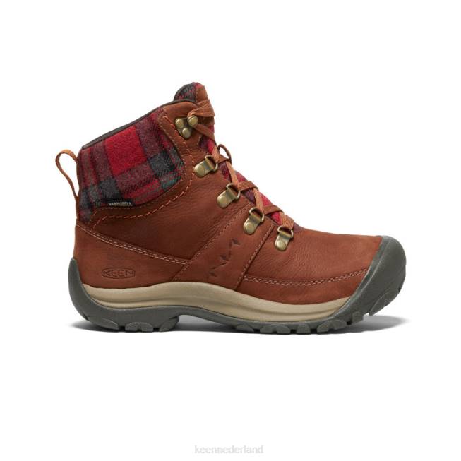KEEN kaci iii waterdichte winterlaars 804T677 schoenen schildpadschild/rode plaid vrouwen