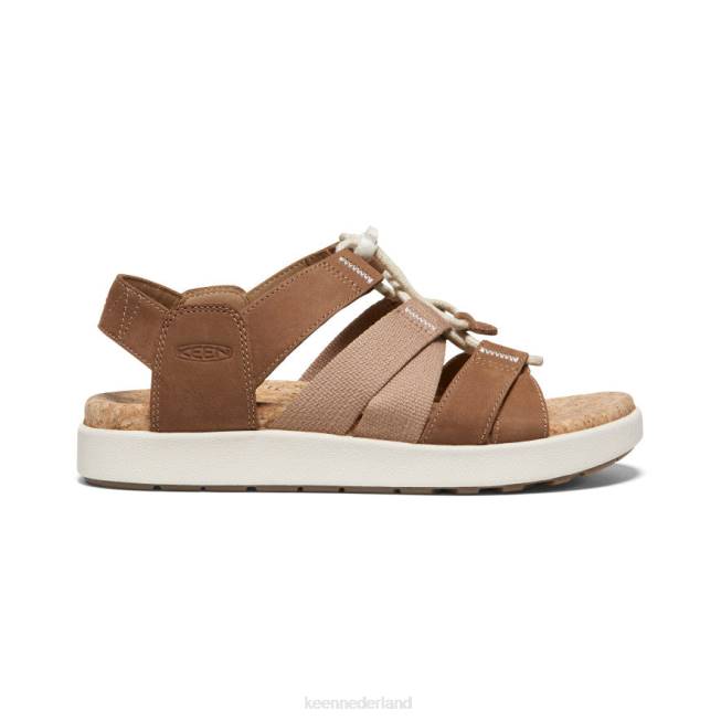 KEEN Elle sandaal met gemengde bandjes 804T427 schoenen geroosterde kokosnoot/berk vrouwen