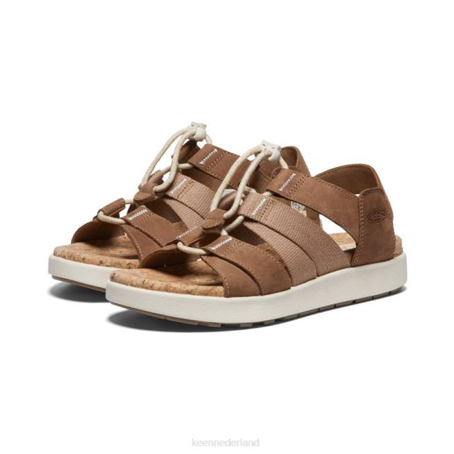 KEEN Elle sandaal met gemengde bandjes 804T427 schoenen geroosterde kokosnoot/berk vrouwen