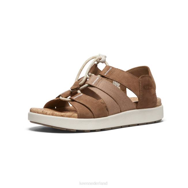 KEEN Elle sandaal met gemengde bandjes 804T427 schoenen geroosterde kokosnoot/berk vrouwen