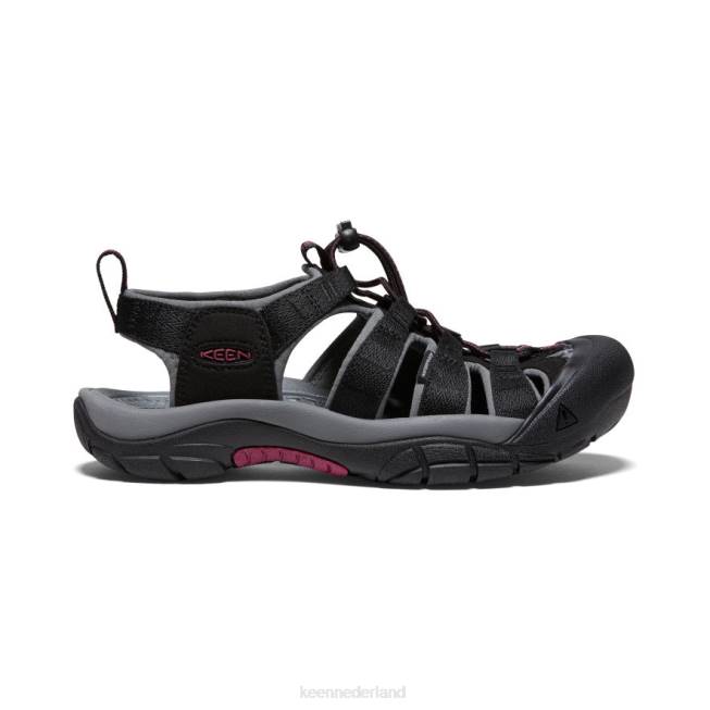 KEEN nieuwpoort h2 804T404 schoenen zwarte/frambozenwijn vrouwen